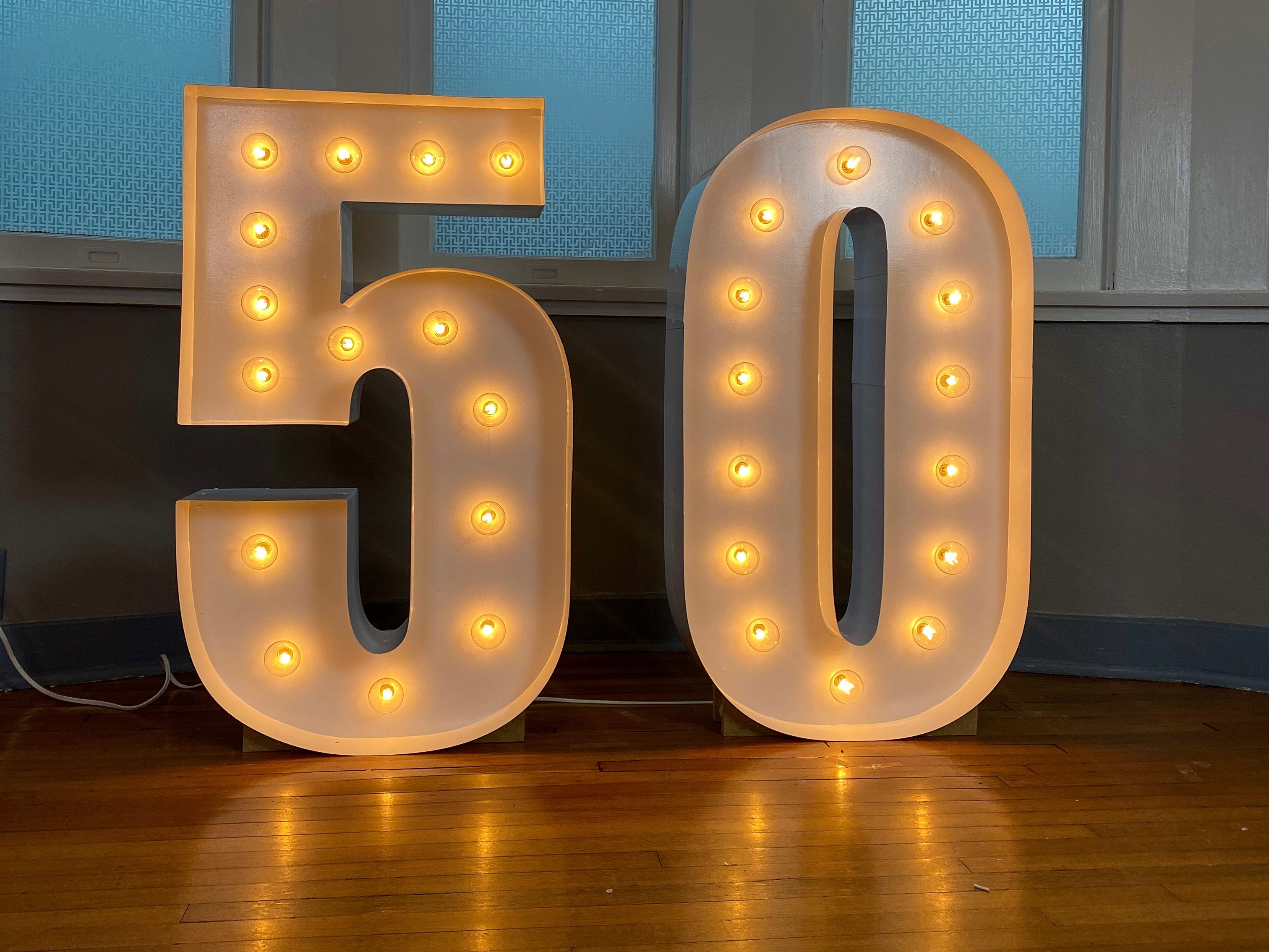 Large LED Light Up Numbers - Light Up Events North West