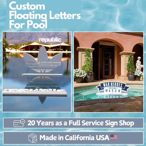 Custom Floating Letters for Pool | Large Floating Foam Letters | Custom Logo Sign | Custom Foam Logo | Custom Foam Signs | Large Foam Letters | Pool Party Decorations