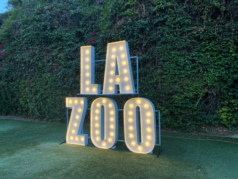 Marquee Letters Stacking Stand Metal Stand | Metal Frames for Large Light Up Letters | Stacked Marquee Letters | Large Marquee Letters 4ft 5ft Tall