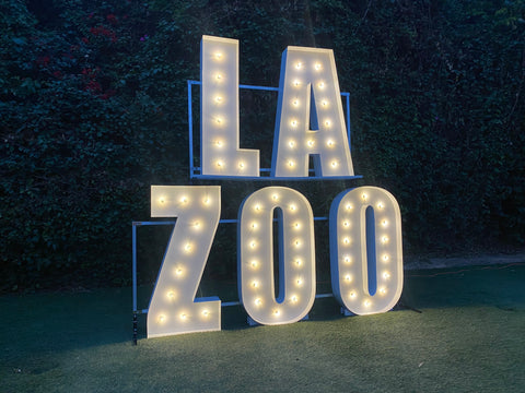 Marquee Letters Stacking Stand Metal Stand | Metal Frames for Large Light Up Letters | Stacked Marquee Letters | Large Marquee Letters 4ft 5ft Tall