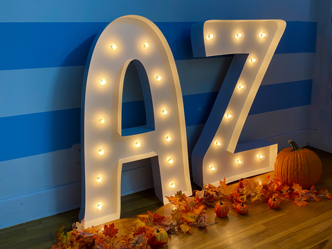 Large Marquee Letters 4ft 5ft | Custom Name in Light Up Letters for Weddings Birthday Baby Shower