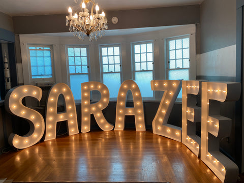 Large Marquee Letters 4ft 5ft | Custom Name in Light Up Letters for Weddings Birthday Baby Shower