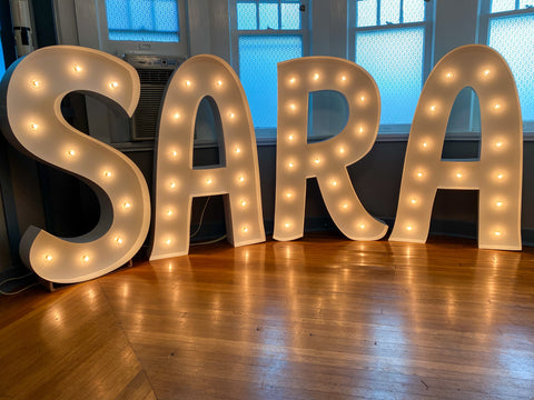 Large Marquee Letters 4ft 5ft | Custom Name in Light Up Letters for Weddings Birthday Baby Shower