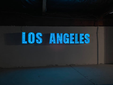 Los Angeles Wall Art | Custom Marquee Sign | Marquee Letters with Lights | Custom Business Sign Light Up | Business Sign for Wall | Storefront Sign