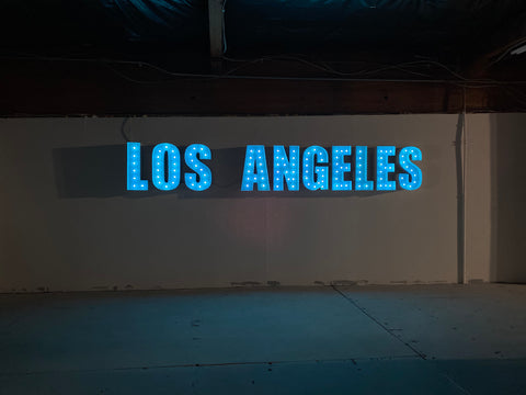 Los Angeles Wall Art | Custom Marquee Sign | Marquee Letters with Lights | Custom Business Sign Light Up | Business Sign for Wall | Storefront Sign