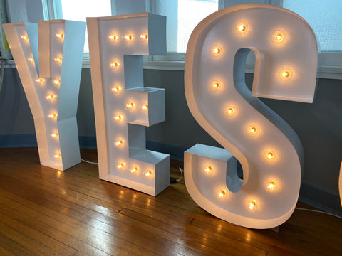 Large Marquee Letters 4ft 5ft | Custom Name in Light Up Letters for Weddings Birthday Baby Shower