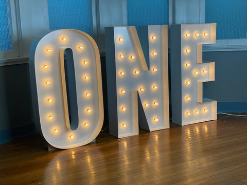 Large Marquee Letters 4ft 5ft | Custom Name in Light Up Letters for Weddings Birthday Baby Shower